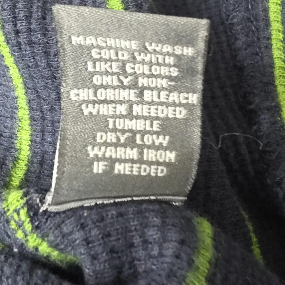 Abercrombie & Fitch Sweater Mens 2XL Navy Green Striped‎ Muscle Pullover Preppy